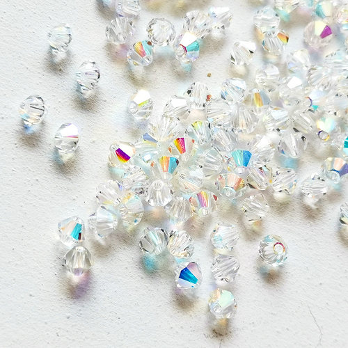 宝仕奥莎 4mm白色蛋白哑光幻彩菱形水晶钉珠散珠DIY进口PRECIOSA