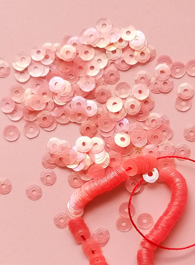 4mm橙色龟甲凹片亮片法绣手工diy编织立体绣饰品配件进口PET片