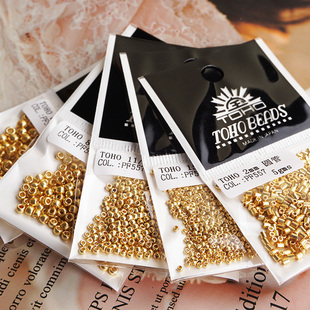 日本进口米珠东宝PF557保色金色半珠TOHO圆珠手工diy串珠刺绣散珠