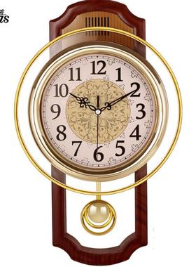 康巴丝静音挂钟摇摆石英钟表客厅卧室壁挂时钟艺术北欧钟表电子表