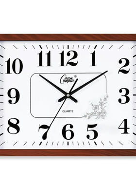 康巴丝现代简约挂钟客厅卧室静音石英钟表个性时尚日历装饰时钟表