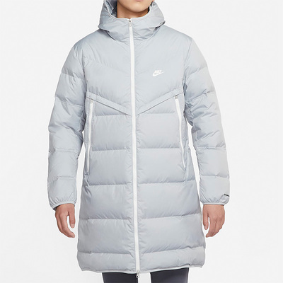 耐克男子中长款连帽羽绒服