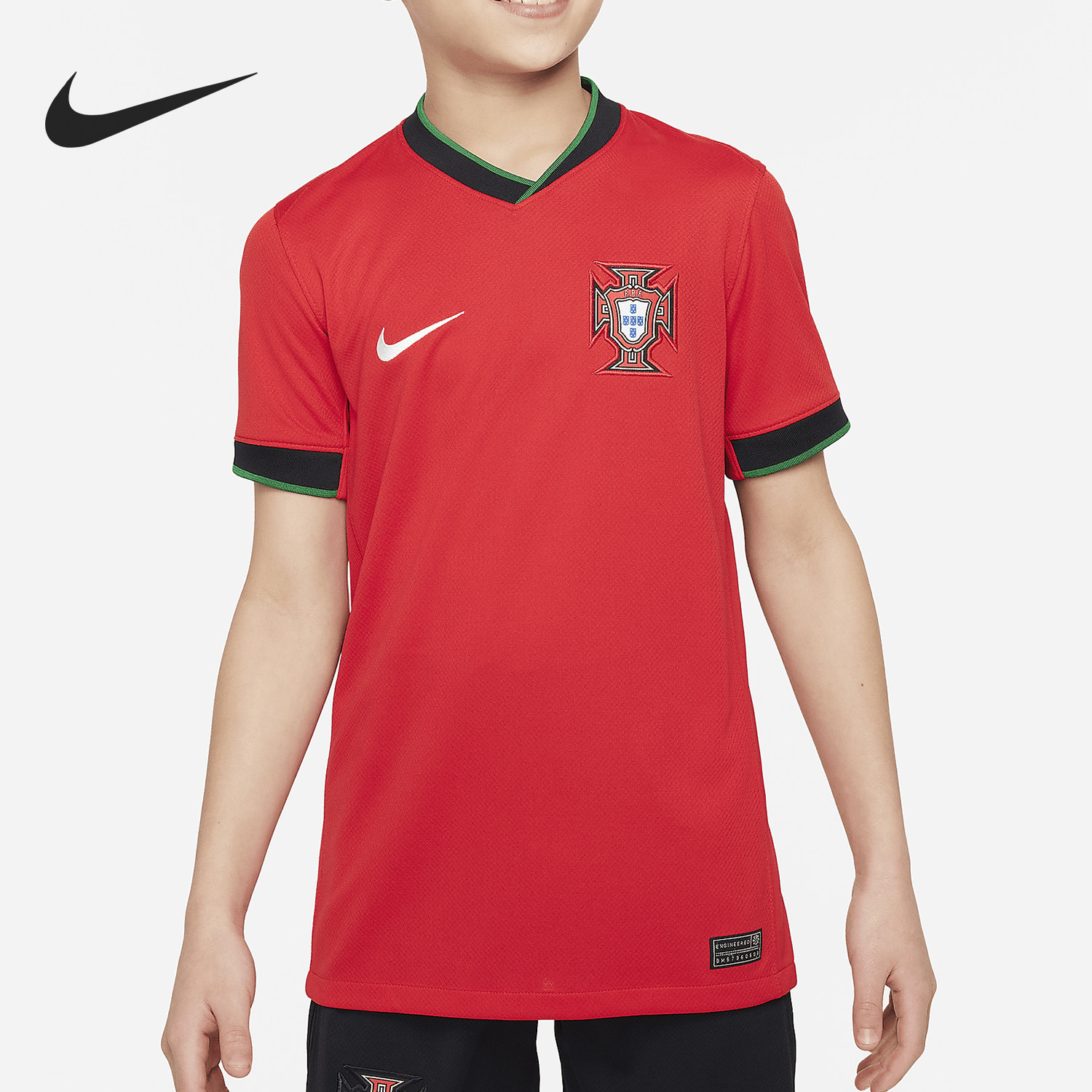 Nike/耐克正品Dri-FIT 大童夏季休闲透气简约足球球衣FJ4371-657