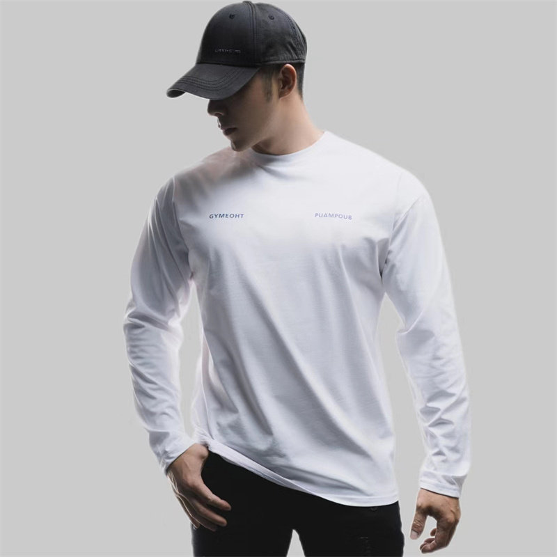肌肉春秋新款男士运动休闲跑步锻炼健身训练宽松印花长袖T恤打底,运动服/休闲服装,运动T恤,淘宝优惠券,粉丝福利购,淘宝优惠卷