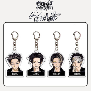 LNGSHOT朴宰范新男团卡通亚克力钥匙扣卡通挂件配饰应援自制周边