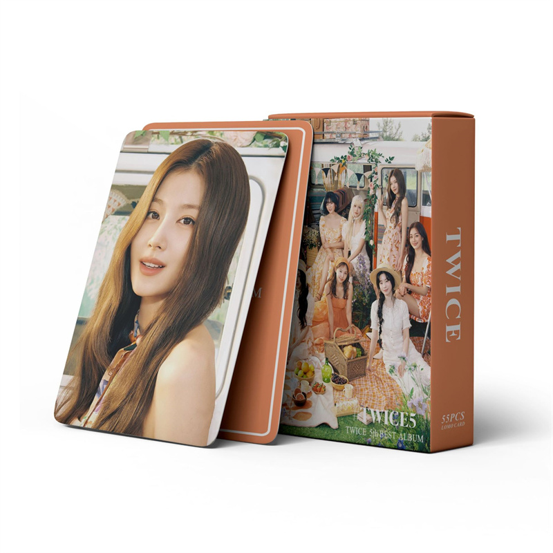 55张TWICE新专TWICE5镭射卡收藏卡MOMO SANA林娜琏明星自印LOMO卡