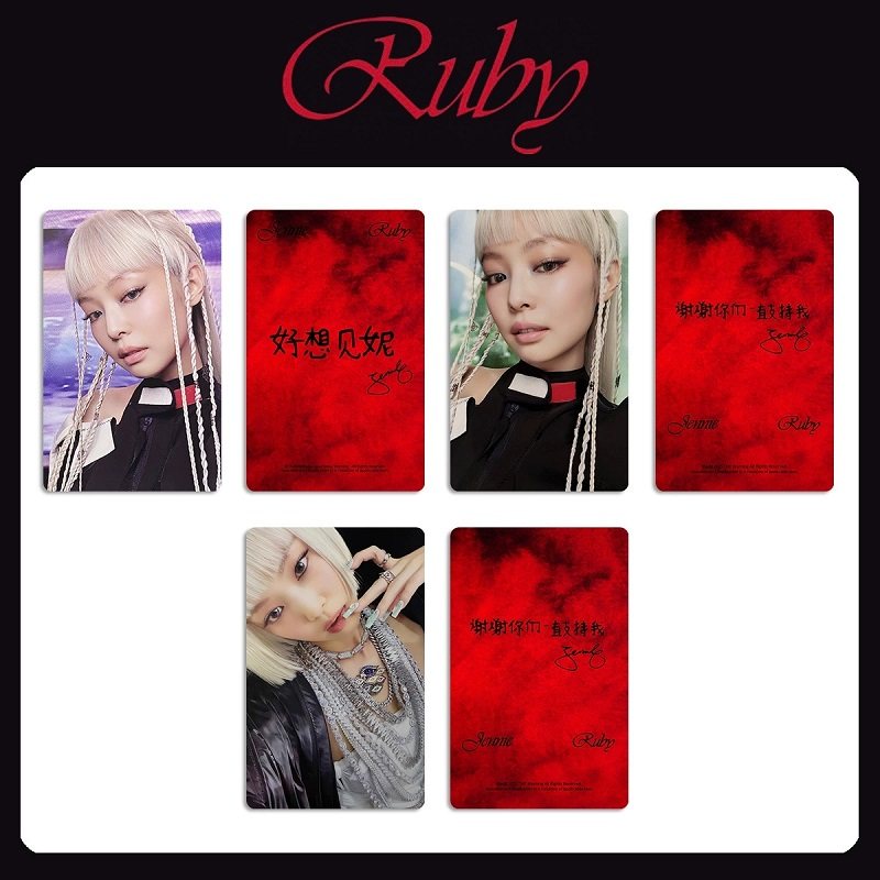 粉墨金珍妮JENNIE RUBY周边特典卡中文卡背小卡自印双面3寸卡片图片