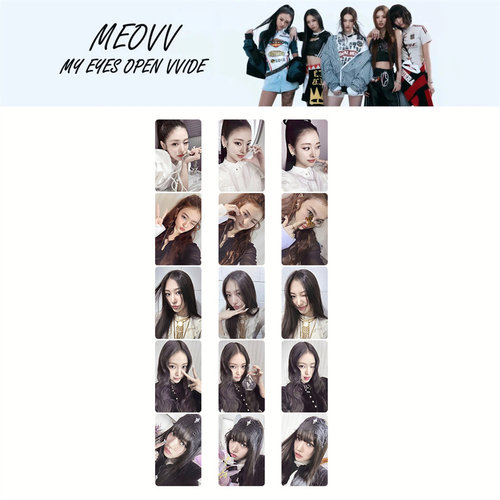 喵MEOVV新专辑MY EYES OPEN VVIDE单封小卡自印照片卡 李嘉元ins