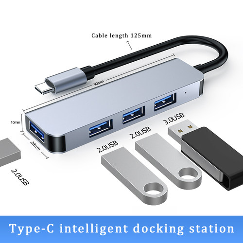 USB扩展坞Type-C转usb分线器