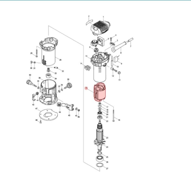 牧田木工修边机RT0700C配件定子