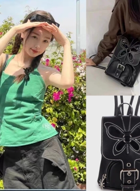 现货 delias 虞书欣同款 镂空美式迷你蝴蝶明线dollskill双肩背包