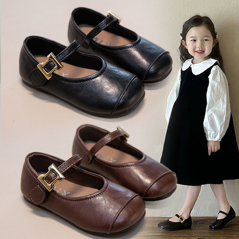 女童复古玛丽珍鞋一字带搭扣魔术贴平底小皮鞋公主鞋宝宝防滑单鞋,童鞋/婴儿鞋/亲子鞋,皮鞋,淘宝优惠券,粉丝福利购,淘宝优惠卷