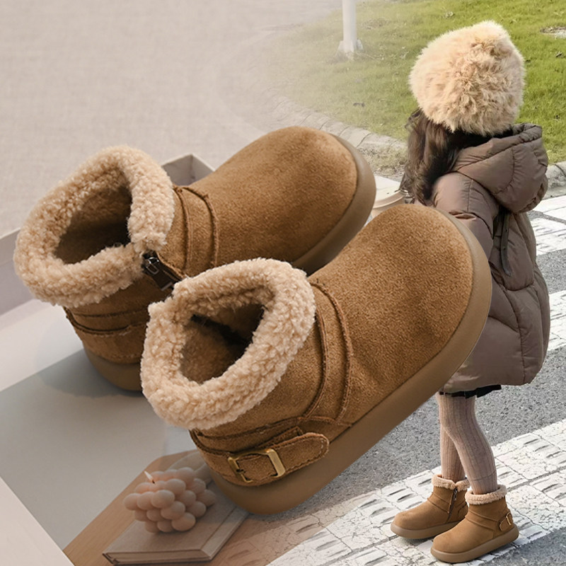 儿童棉鞋加绒加厚雪地靴2025新款冬季女童鞋子毛毛鞋大童冬鞋防水,童鞋/婴儿鞋/亲子鞋,棉鞋,淘宝优惠券,粉丝福利购,淘宝优惠卷