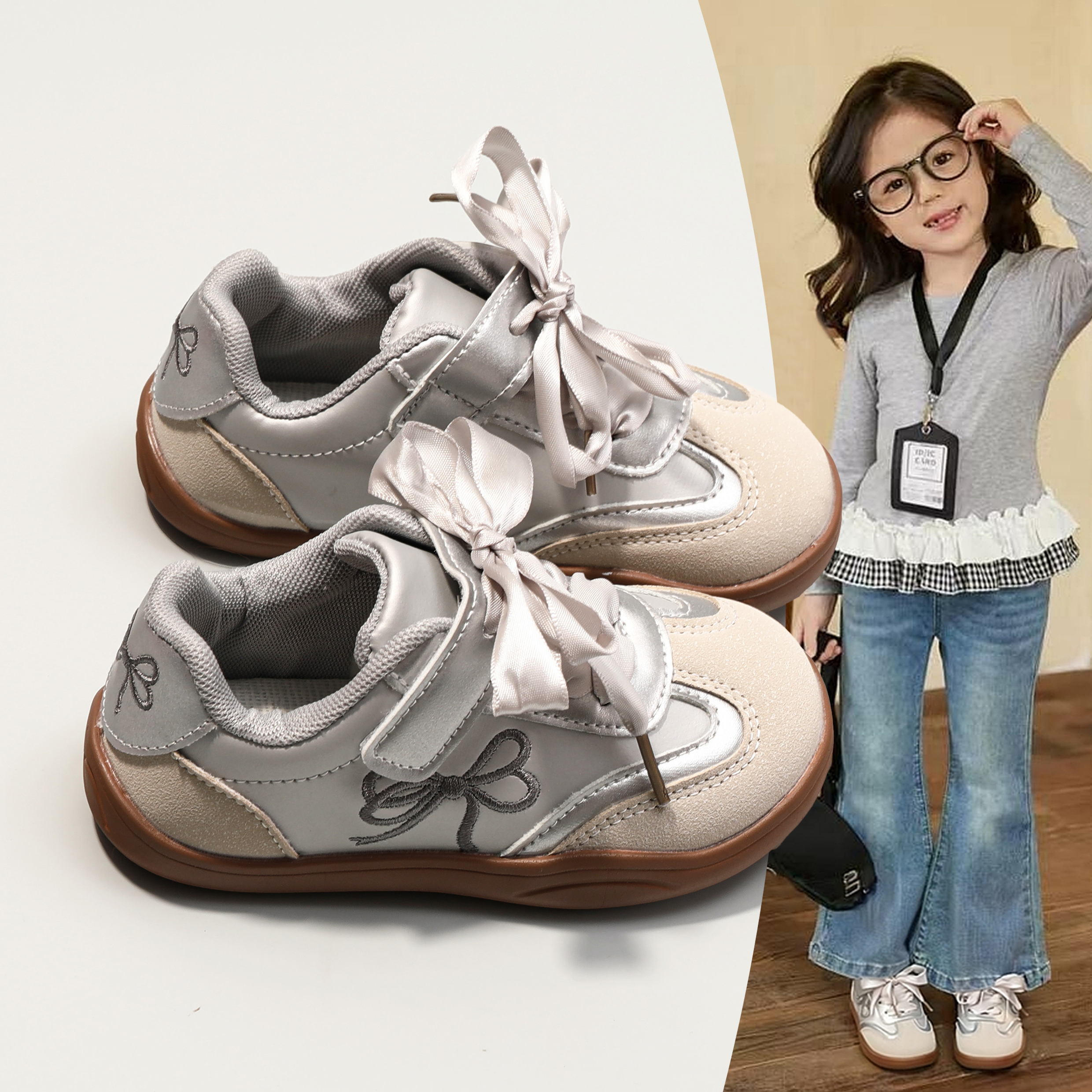 魔术贴春秋新款蝴蝶结