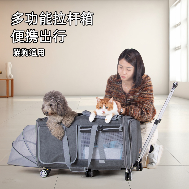 DODOPET宠物拉杆箱超大号狗箱
