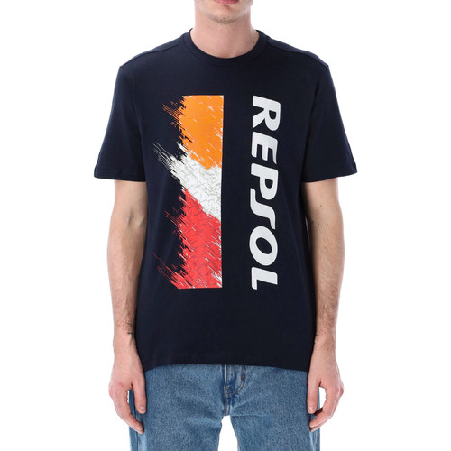 德国Repsol and Stripes圆领纯棉短袖T恤夏日骑行休闲短袖男