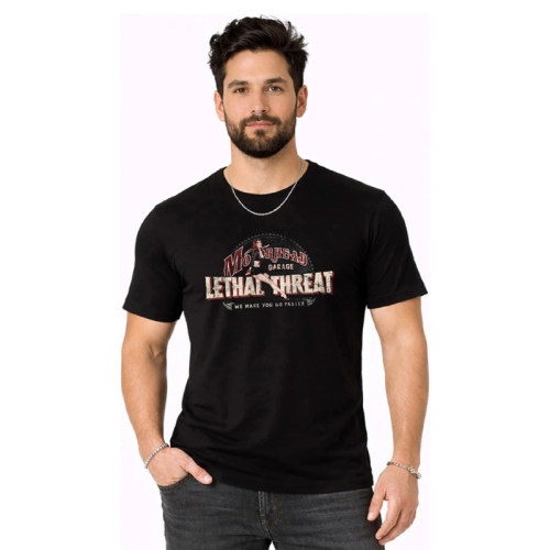 德国Lethal Threat酷炫机车骑行短袖纯棉舒适圆形T恤衫