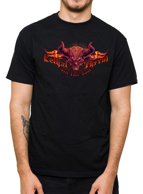 美国Lethal Threat休闲时尚短袖男户外骑行T恤夏季圆领印花短袖T