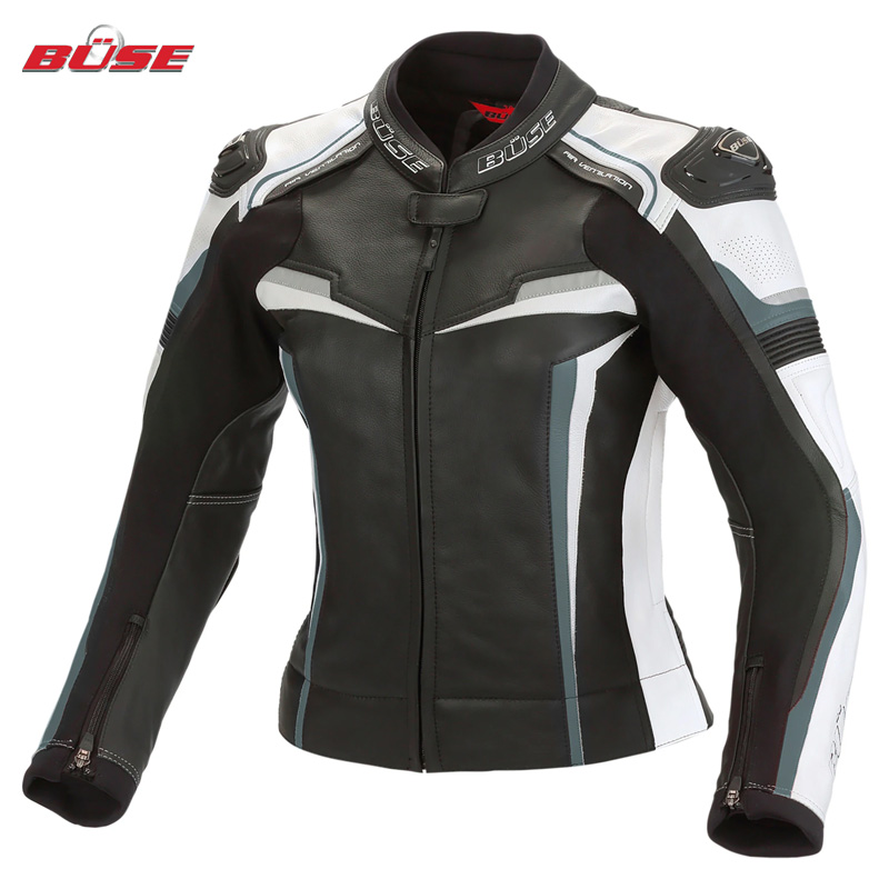德国Buse Mille女士皮衣户外骑行服春秋机车皮夹克耐磨外套