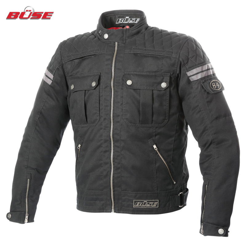 德国Buse Blackpool摩托车骑行服机车外套舒适时尚柔软纺织夹克黑