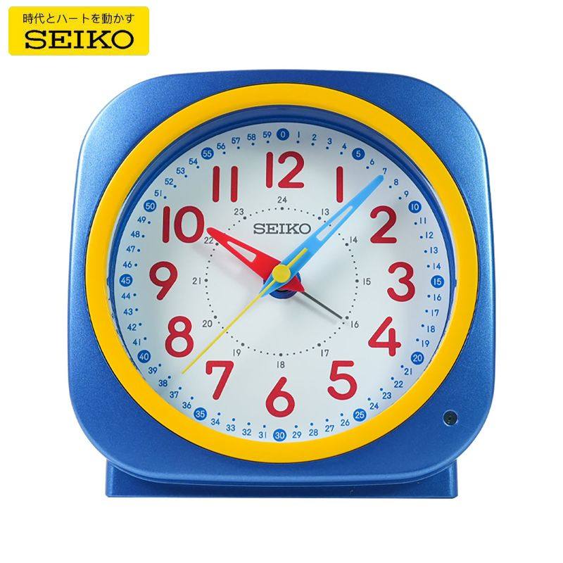 日本精工seiko正品闹钟静音扫秒夜光夜灯床头初中学生时钟QHE200R