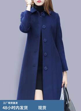 芼呢外套女中长款2025年春秋新款英伦风修身呢子大衣显瘦芼呢冬装