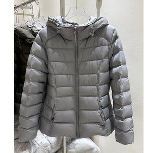 2025年冬季新款短款灰色排骨羽绒服女修身显瘦小个子90白鸭绒外套