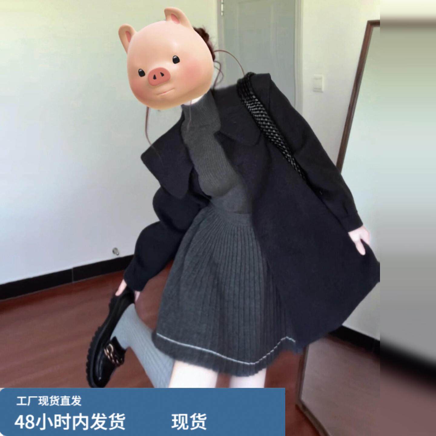 2025新款韩系氛围感高领针织毛衣连衣裙子女装秋冬季穿搭短裙套装,运动/瑜伽/健身/球迷用品,瑜伽短裙,淘宝优惠券,粉丝福利购,淘宝优惠卷