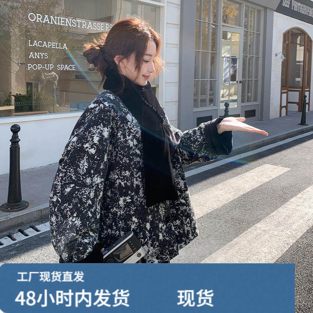 黑白色印花鹅绒羽绒服女冬超火好看高级小众独特漂亮短款加厚外套,模玩/动漫/周边/娃圈三坑/桌游,Cosplay女装/cos女装,淘宝优惠券,粉丝福利购,淘宝优惠卷