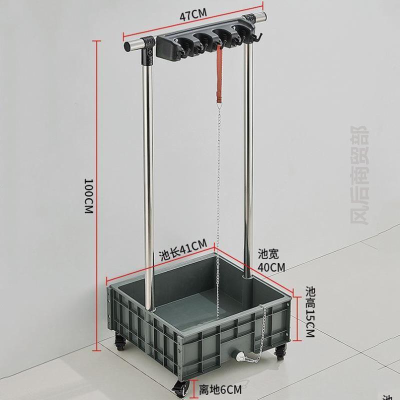 移动拖把架落地不锈钢放扫把拖布置物架商用清洁卫生工具收纳架子