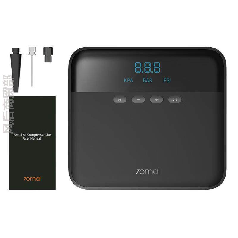 70迈车载充气泵汽车打气泵小轿车小型便携式电动轮胎打气筒加气泵