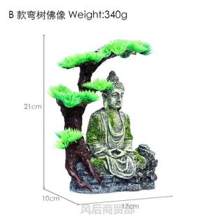 水族仿真树脂装饰造景摆件鱼缸古佛像假山石像景观微景鱼缸造景