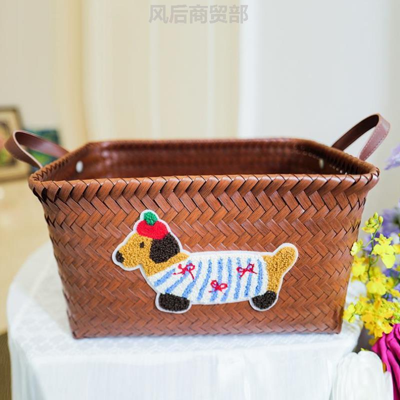 家用脏衣篮手提大容量脏衣篓收纳好物衣柜复古篮篮子野餐藤编洗衣