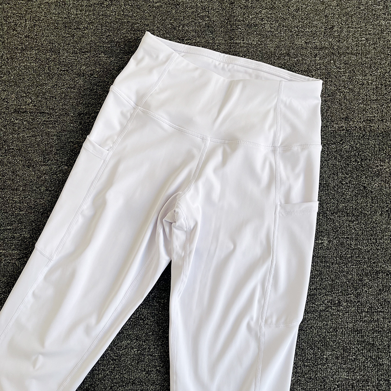 免穿内裤外贸瑜伽裤女运动紧身九分高腰透气健身双口袋瑜伽外穿裤