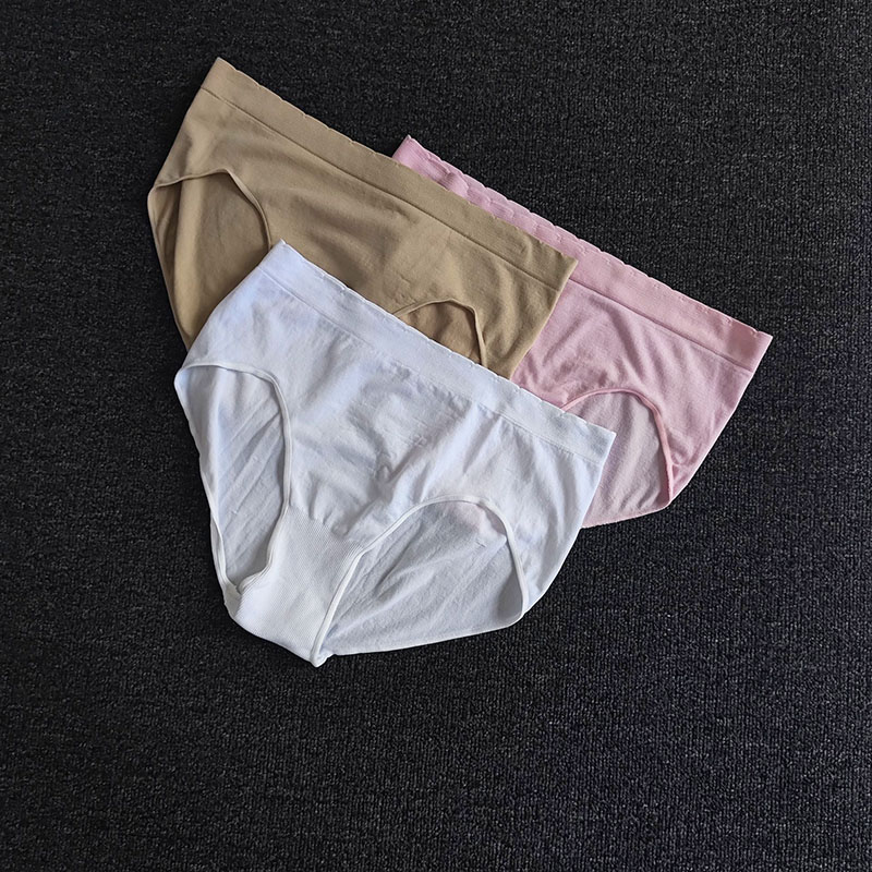 花色运动内裤纯色高腰三角裤无缝高弹健身瑜伽舞蹈不紧勒亲肤女性
