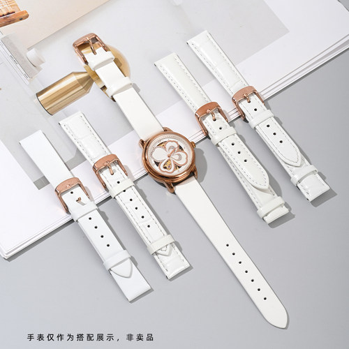 适用飞亚达四叶草表带LA8262 LA8562 LA862005真皮手表带女款16mm