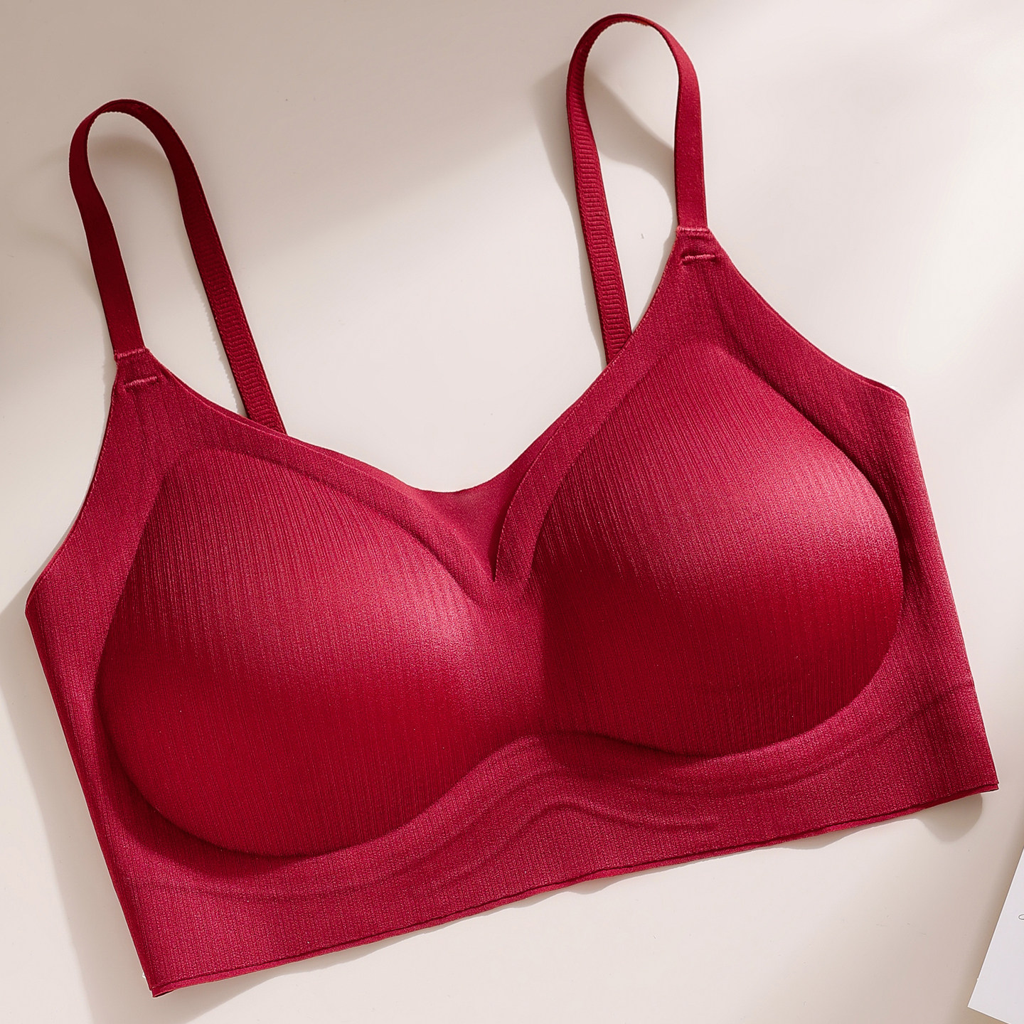 马年红色本命年内衣女士聚拢文胸结婚新娘吊带背心式美背无扣胸罩,女士内衣/男士内衣/家居服,文胸,淘宝优惠券,粉丝福利购,淘宝优惠卷