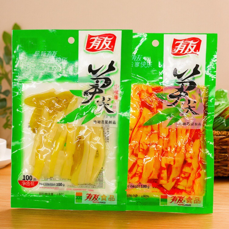 重庆特产有友山椒笋尖100g*5袋泡椒味竹笋休闲零食脆笋下饭菜