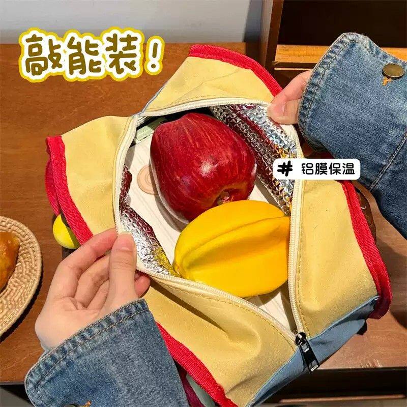 可爱手提饭盒袋保温铝箔便当包学生上班族便携午餐包收纳包饭盒袋
