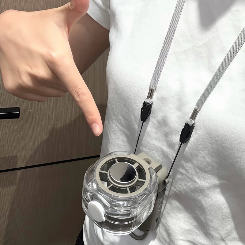 冰敷制冷喷雾折叠小风扇注水式户外高速降温手持挂脖迷你便携风扇