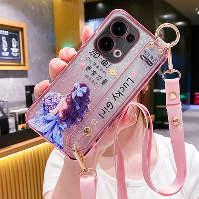opporeno13手机壳幸运女孩
