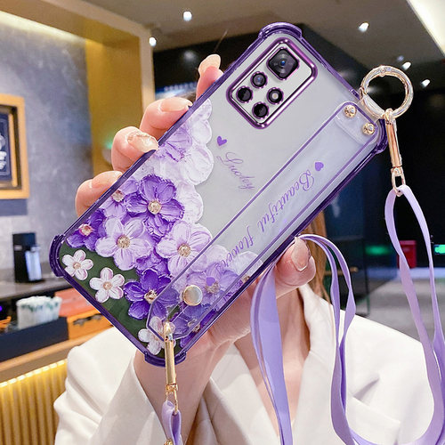 红米note11手机壳油画花朵