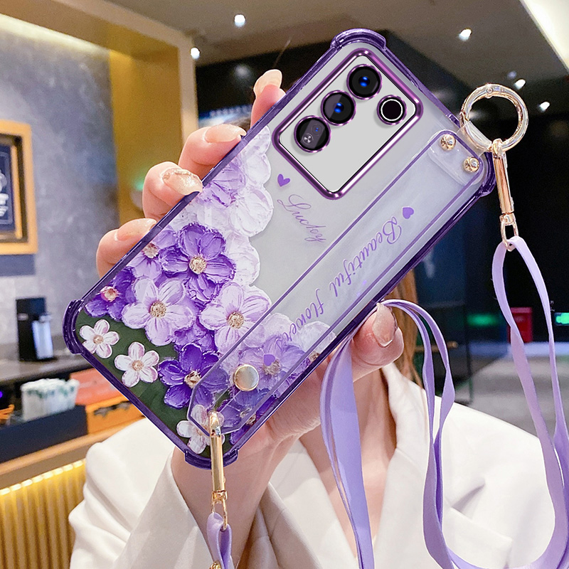 vivos16e手机壳油画花朵