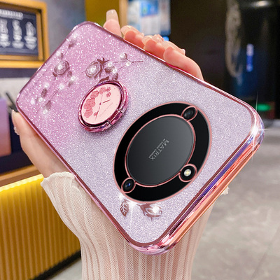 华为荣耀X50gt手机壳玫瑰花支架