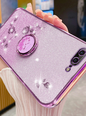 适用于苹果8手机壳iPhone7Plus保护硅胶套ip8全包i7防摔ip7软壳7P闪粉玫瑰i8指环支架7sp外壳8sp新款puls花8p