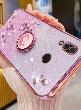 适用于华为畅享9plus手机壳畅亨9p保护硅胶套JKM一AL00b全包jkmaloo防摔jkmal软壳ALOOB闪粉玫瑰TL九puls指环