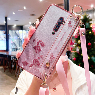 适用于opporeno2手机壳reno2z保护oppo硅胶套opoprenoz全包防摔opporeon1软壳0pp0腕带oppreon斜跨可背挂绳支