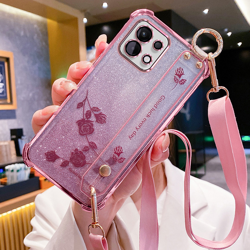 适用oppoA6手机壳玫瑰花腕带款