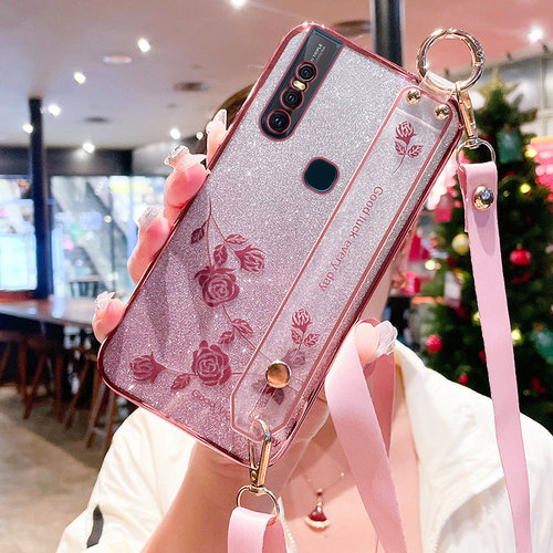 vivos1手机壳玫瑰花挂绳