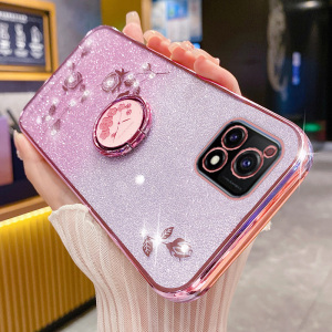 适用于vivoy52s手机壳vivo保护y52s硅胶套t1版全包st1防摔V2057A软壳闪粉玫瑰vovoy指环支架s5g花voviy水钻丫